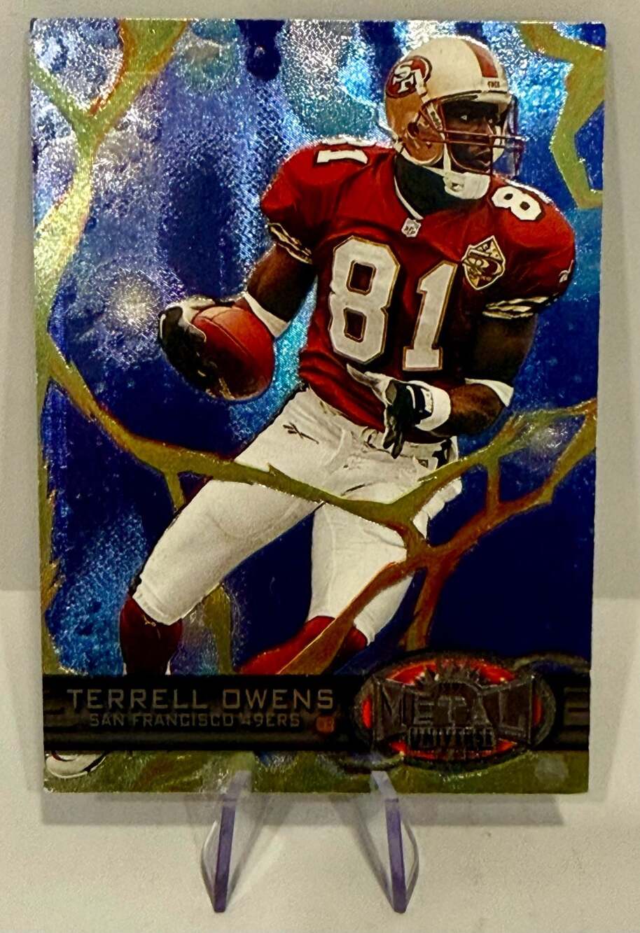 1997 SkyBox Metal Universe Terrell Owens San Francisco 49ers Football Card #22